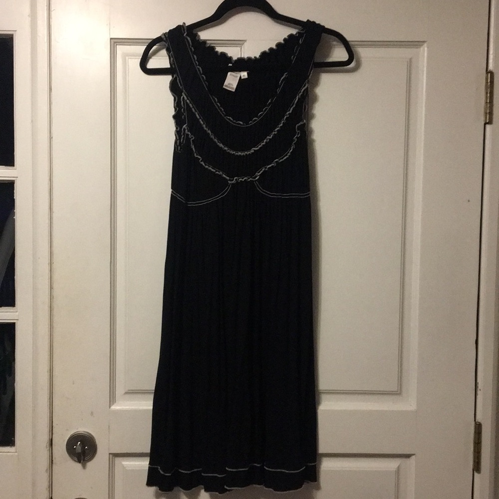 Black and White ruffle Jersey dress